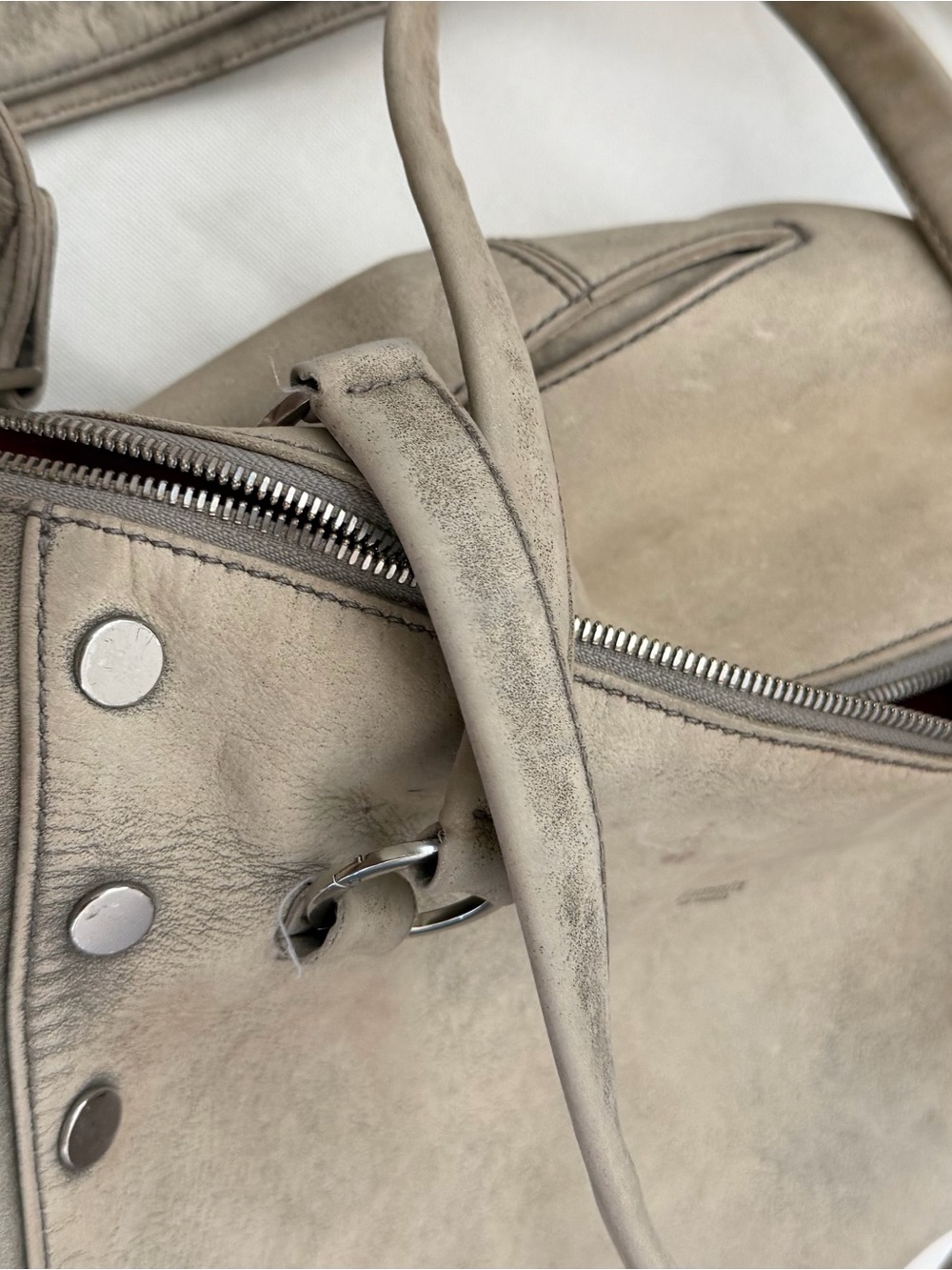Hammitt Suede Studded Large Tote Bag in Taupe - Women's Shoulder Bag - Picture 13 of 15